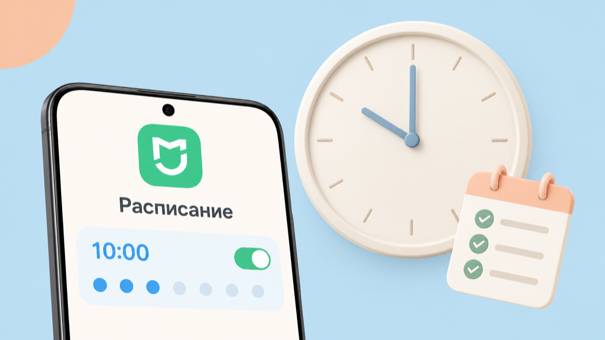 Настройте расписание уборки